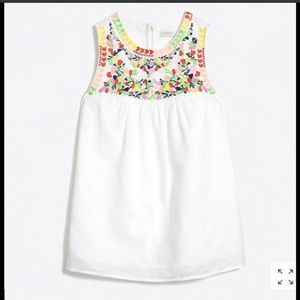 J Crew Factory Embroidered Linen Tank Top